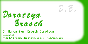 dorottya brosch business card